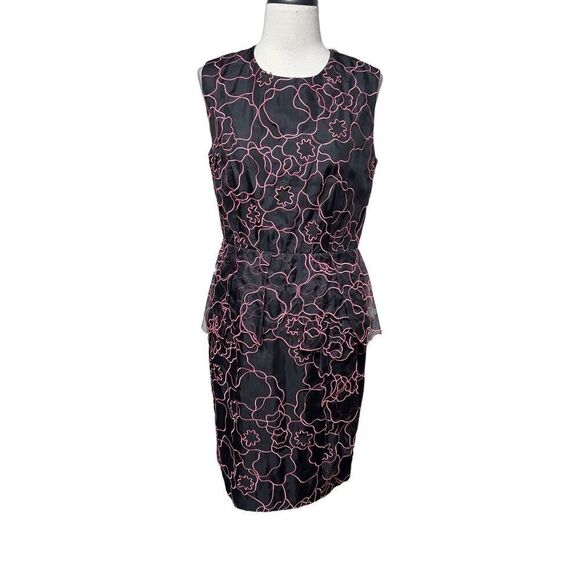 Diane Von Furstenberg Leni Interlaced Sleeveless Silk Floral Dress Size 8 - Picture 1 of 9